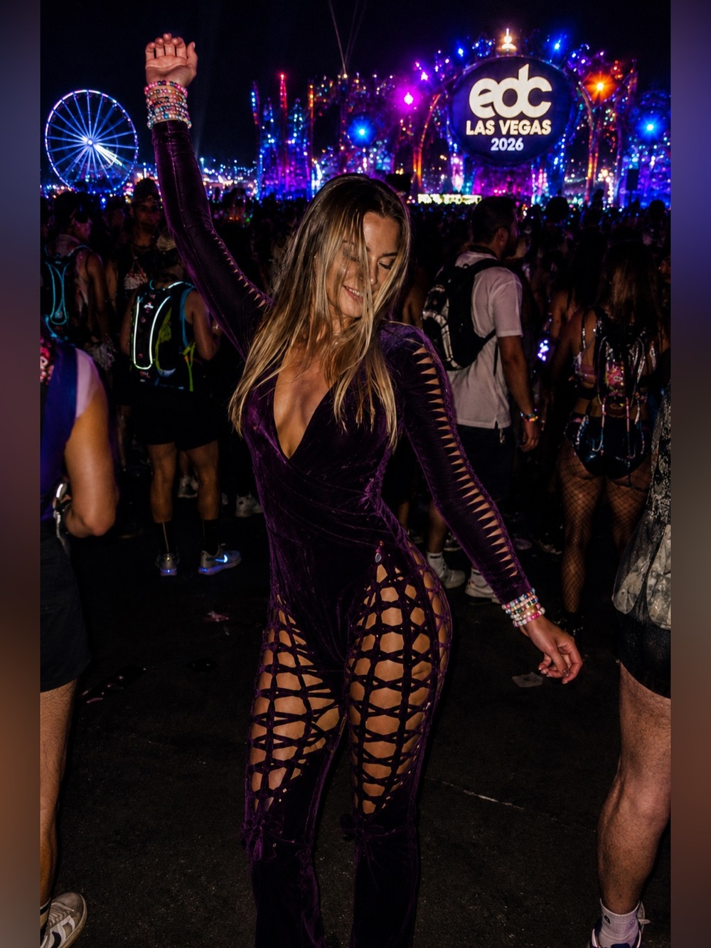 Custom Slit Weave Festival Jumpsuit